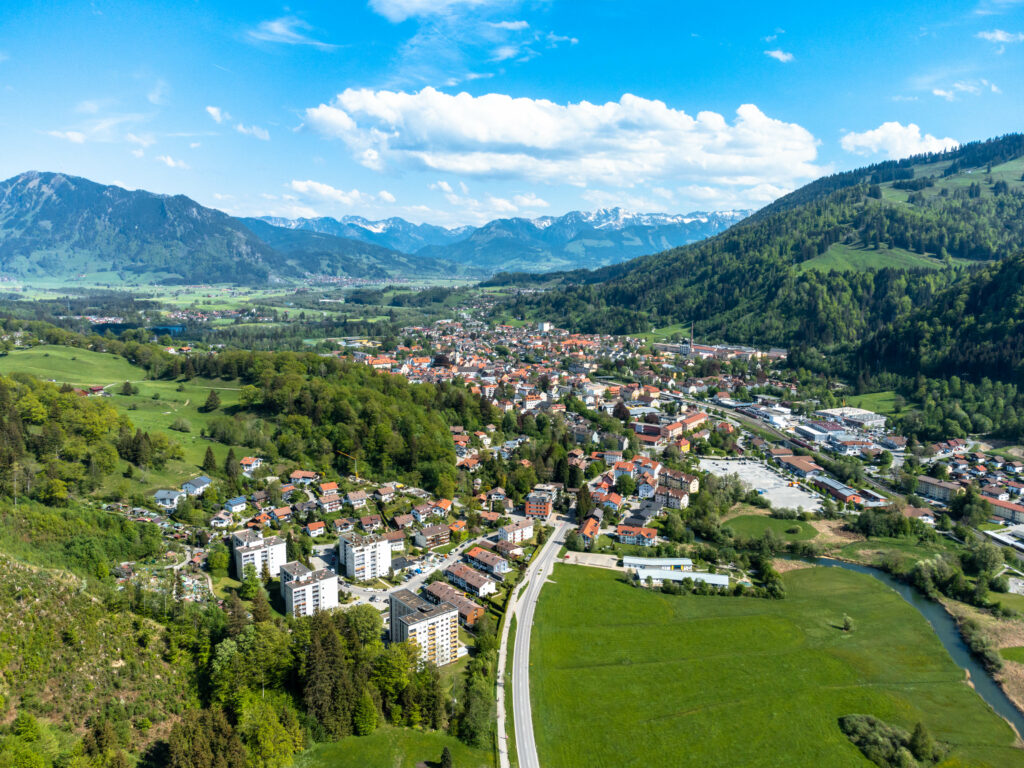 Allgäu Landschaft Alpen Luftaufnahme Sommer Immenstadt
