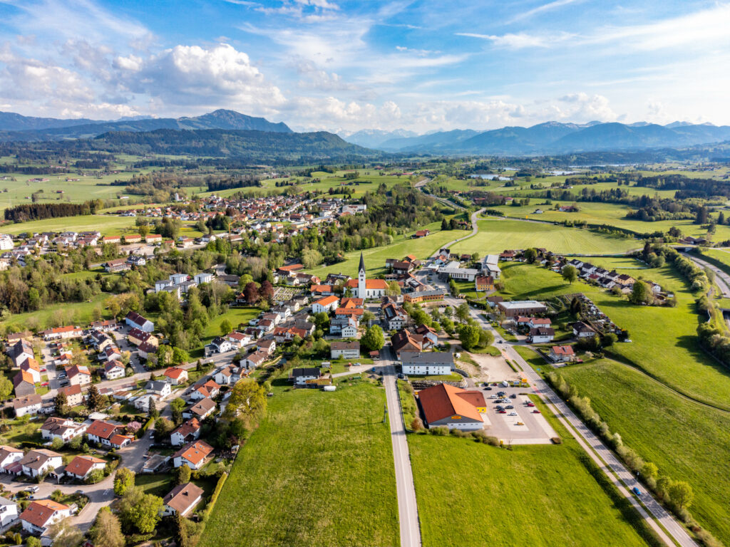 Allgäu Landschaft Alpen Luftaufnahme Sommer Waltenhofen