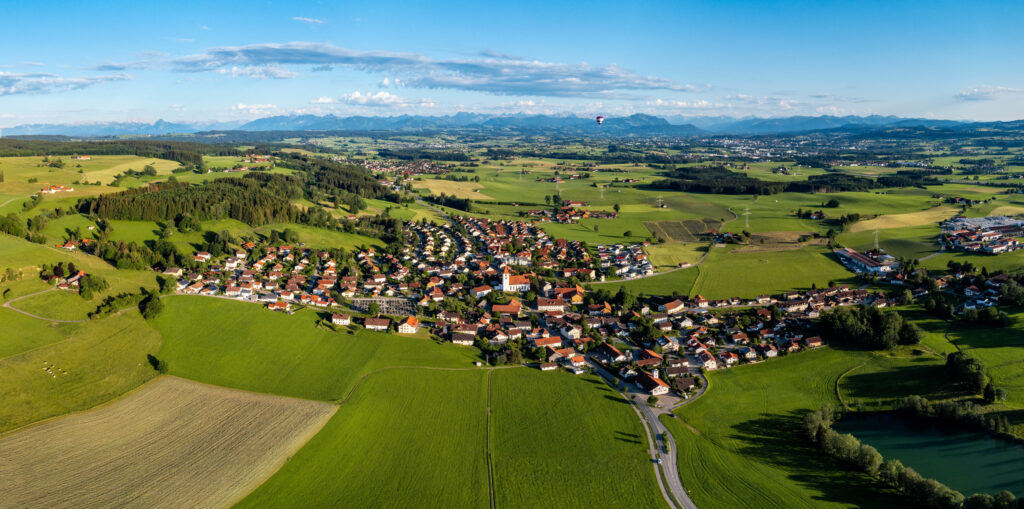 Allgäu Landschaft Alpen Luftaufnahme Sommer Haldenwang