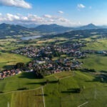 Allgäu Landschaft Alpen Luftaufnahme Sommer Wertach