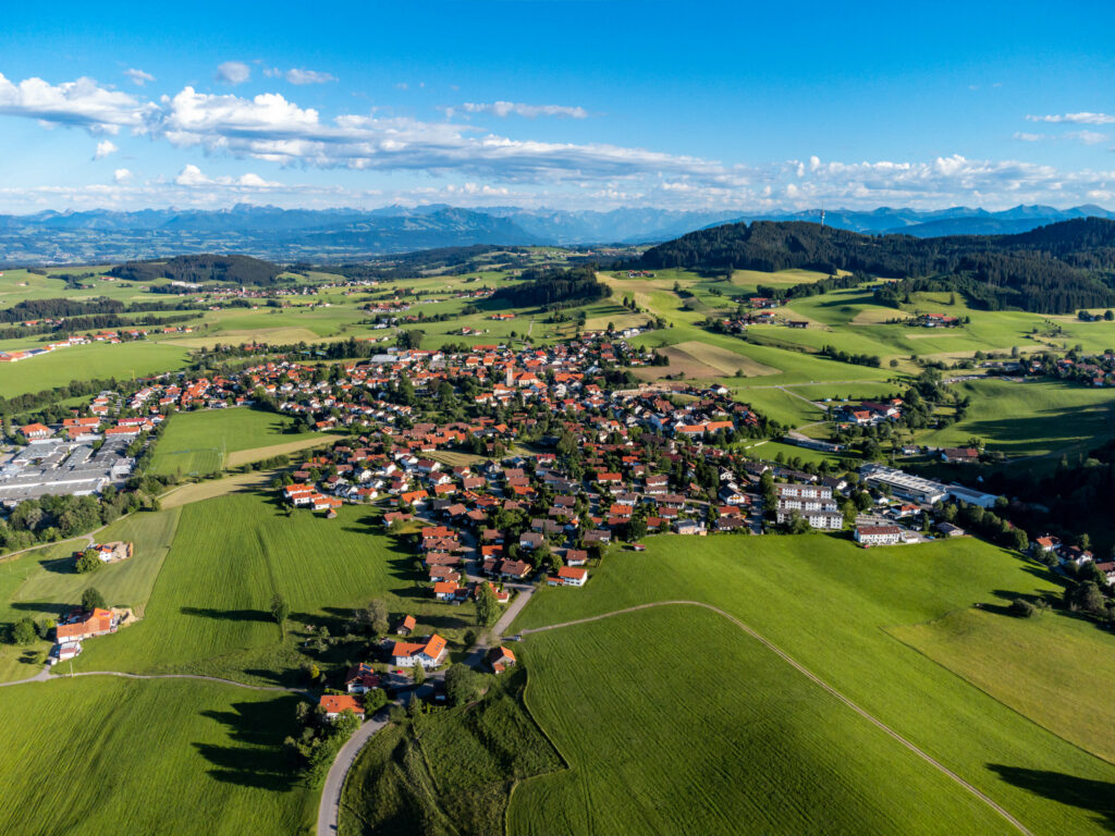 Allgäu Landschaft Alpen Luftaufnahme Sommer Wiggensbach