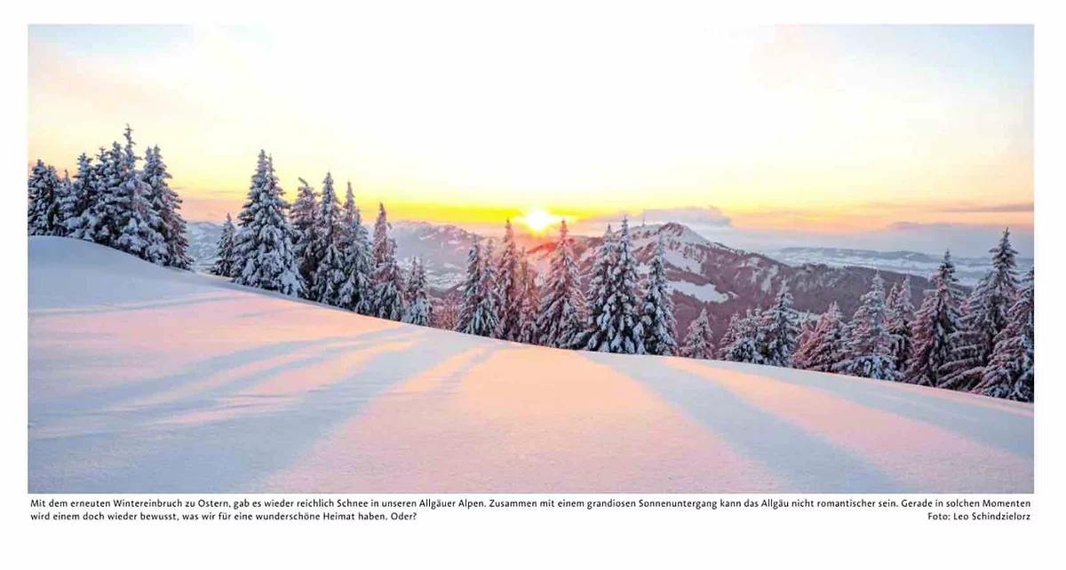 Fotografie Landschaft Allgäu Alpen Berge Bayern Winter Sonnenuntergang Schnee
